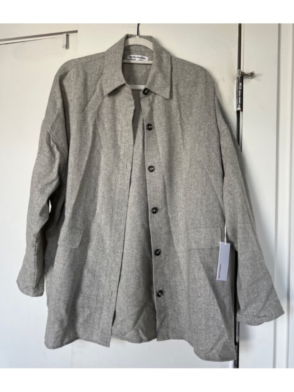 New reformation button up jacket blazer top